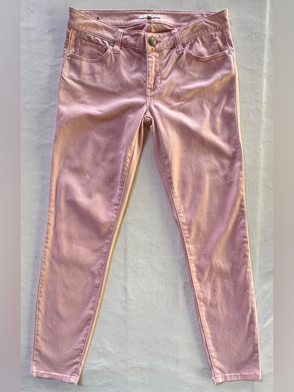 Cabi Style #224 Blush Nectar Pink Mid-Rise Skinny Jeans Size 6 - Picture 3 of 16